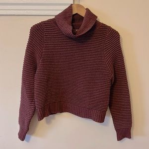 Madewell maroon turtleneck sweater!
